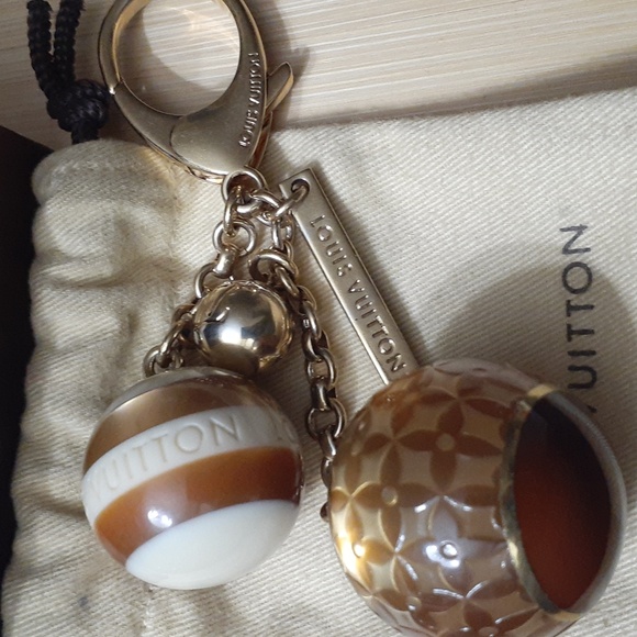 LOUIS VUITTON BIJOUX SAC MINI LIN CROOSETTE KEYCHAIN BAG CHARM - Picture 2 of 7